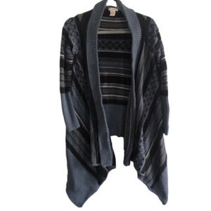 Sundance Asymmetrical Aztec  100% Cotton Wrap Cardigan